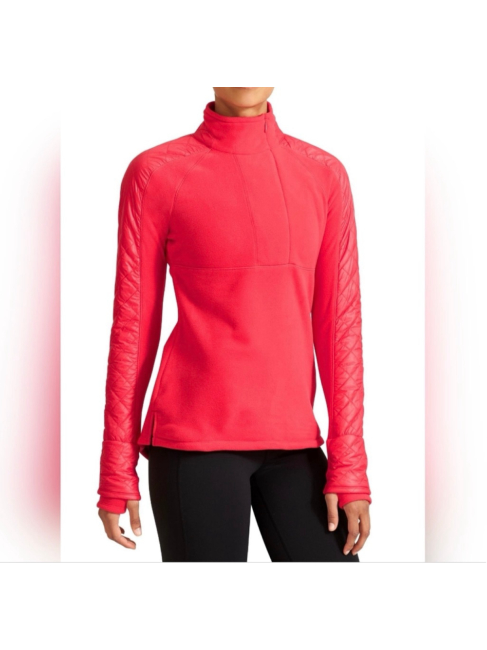 NWT Athleta Vortex Polartec Half Zip RED size XS
